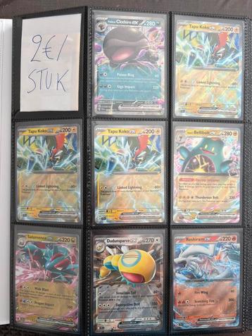 Pokémon V’s en EX kaarten - €2/stuk beschikbaar voor biedingen