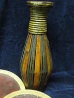 Bamboe houten vaas vintage, Huis en Inrichting, Ophalen of Verzenden