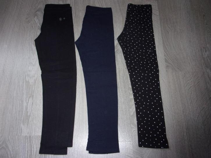 3 meisjes leggings. Maat 140., Kinderen en Baby's, Kinderkleding | Maat 140, Zo goed als nieuw, Meisje, Broek, Ophalen of Verzenden