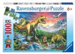 Dinosaurus Puzzel - 100 stukjes - Ravensburger, Plus de 50 pièces, 6 ans ou plus, Enlèvement ou Envoi, Neuf