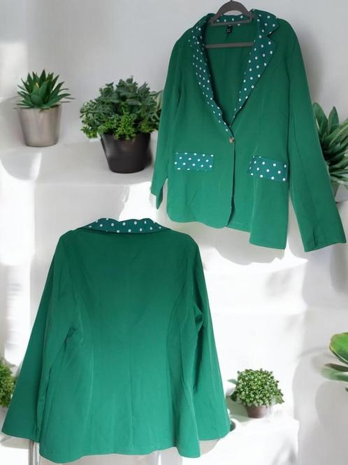Shein jasje groen met witte stippen XL, Kleding | Dames, Jasjes, Kostuums en Pakken, Nieuw, Jasje, Maat 46/48 (XL) of groter, Groen