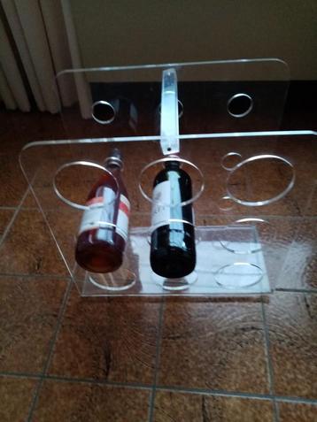 Wijnrek 9 flessen plexiglas 
