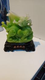 Statuette dragon chinois (plastique vert), Maison & Meubles, Comme neuf, Enlèvement ou Envoi