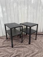 Set van 2 zwarte nachtkastjes / bijzettafeltjes, Huis en Inrichting, Ophalen, Gebruikt