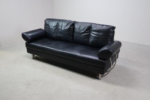 Zanotta “Europa” sofa/daybed in black leather, Italy 1988, Antiek en Kunst, Antiek | Meubels | Stoelen en Sofa's, Ophalen