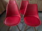 Scandinavische kuipstoel, Huis en Inrichting, Stoelen, Ophalen, Gebruikt, Rood