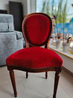 2 Chaises de style bois et tissus, Ophalen