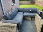 Rieten tuinset met kussens, Tuin en Terras, Ophalen, Gebruikt, 6 zitplaatsen, Loungeset