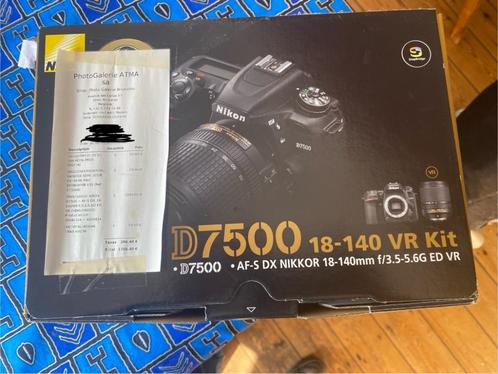 Nikon D7500 DSLR + Nikon 18-140 mm f/35-5.6G ED VR-zoom, Audio, Tv en Foto, Fotocamera's Digitaal, Gebruikt, Spiegelreflex, Nikon