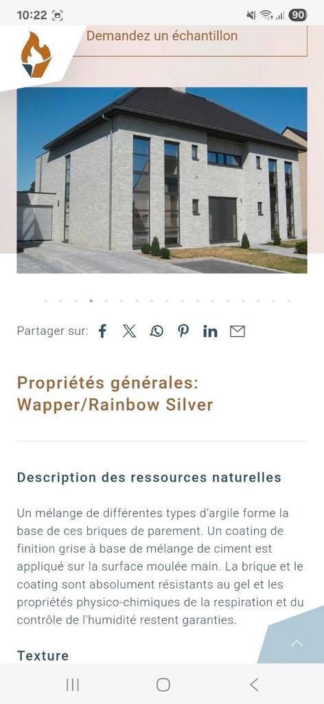 Vandersanden Morvan/Wapper Zilverstenen, Doe-het-zelf en Bouw, Metselstenen, Bakstenen