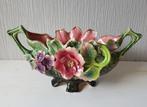 Antieke jardinière/bloempot-barbotine stijl keramiek, Antiek en Kunst, Antiek | Keramiek en Aardewerk, Ophalen of Verzenden