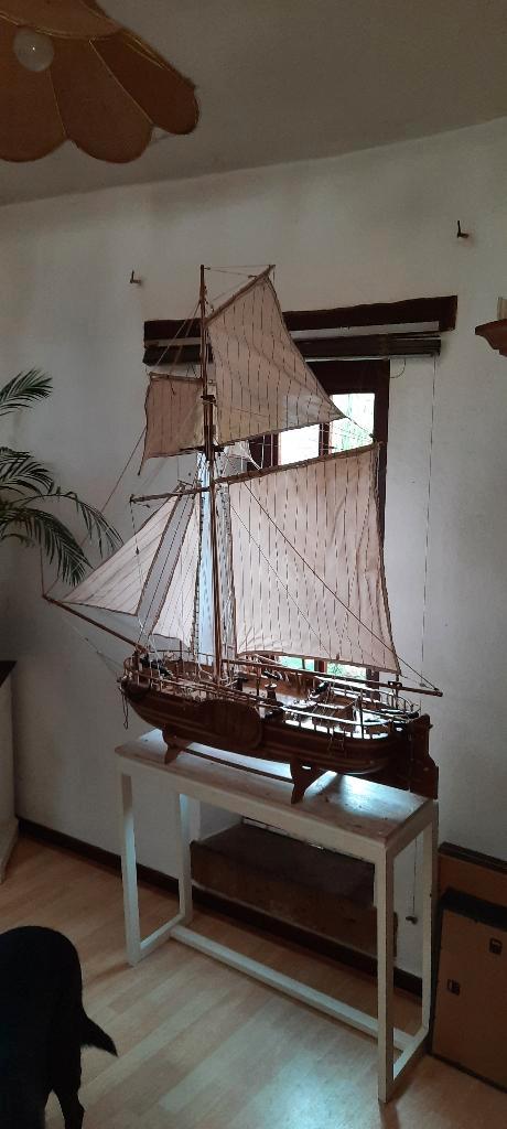 Prachtig model: grote Nederlandse kanonneerboot, Hobby en Vrije tijd, Modelbouw | Boten en Schepen, Zo goed als nieuw, Ophalen