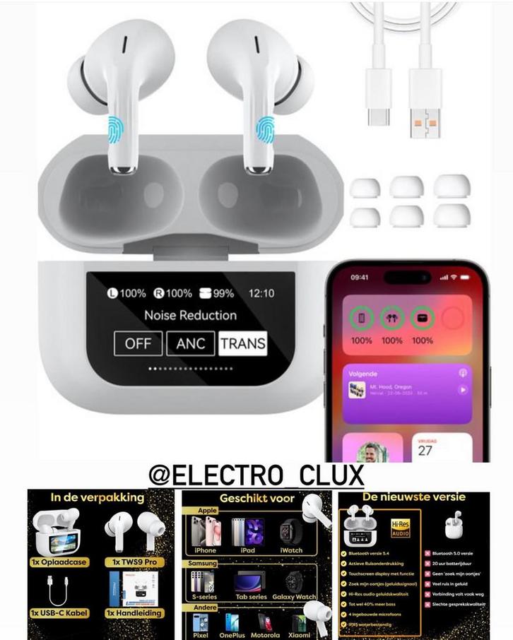 Draadloze Oordopjes met Led Touch Display / 5.4 Bluetooth, Telecommunicatie, Mobiele telefoons | Oordopjes, Zo goed als nieuw