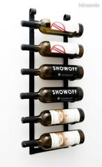 Support à bouteilles de vin mural en métal pour 6 bouteilles, Nieuw, Metaal, 50 tot 75 cm, 5 tot 15 flessen