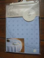 Rond lichtblauwe vintage tafelkleed   Carine  180cm, Huis en Inrichting, Ophalen of Verzenden, Nieuw