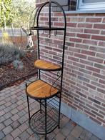 wandrek keukenrek zwart staal en eik, Huis en Inrichting, Ophalen, Gebruikt