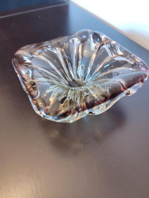 Murano Italië 1960's paars kristal asbak schaal, Antiek en Kunst, Antiek | Schalen, Ophalen of Verzenden