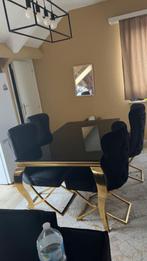 Luxe eetkamer Ensemble de salle à manger de luxe, Huis en Inrichting, Stoelen, Ophalen, Gebruikt, Zwart, Luxe styl