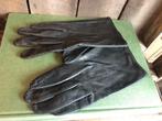 Vintage zwarte lederen handschoenen, Kleding | Dames, Mutsen, Sjaals en Handschoenen, Handschoenen, Gedragen, Maat 38/40 (M), Ophalen