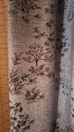 Overgordijnen met boom motief, Huis en Inrichting, Stoffering | Gordijnen en Lamellen, Ophalen, Beige