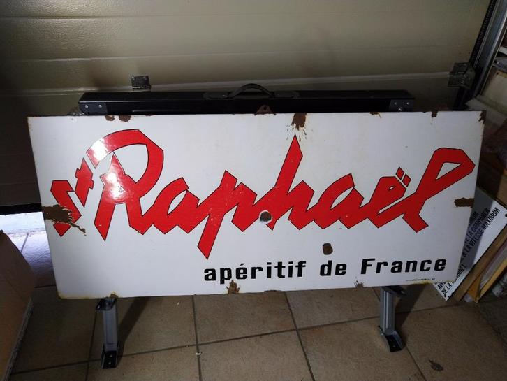 Plaque émaillée ST RAPHAEL, Collections, Marques & Objets publicitaires, Utilisé, Panneau publicitaire, Enlèvement ou Envoi