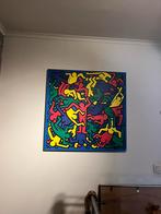 Keith Haring 78 x 78 cm, Antiek en Kunst, Kunst | Schilderijen | Abstract, Ophalen of Verzenden