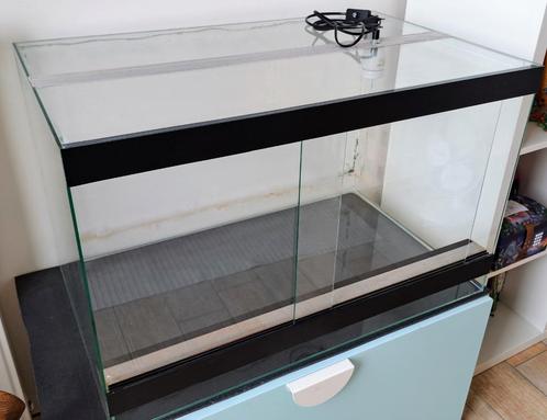 Terrarium 80 x 50 x 50 met lamphouder, Dieren en Toebehoren, Reptielen en Amfibieën | Toebehoren, Gebruikt, Terrarium of Paludarium