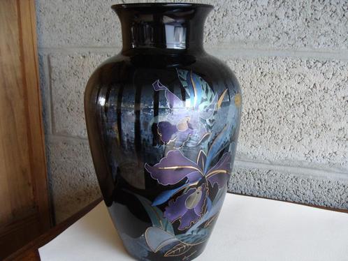 rare ancien vase en verre, Italie, marque Linea Decor, 32 cm, Antiek en Kunst, Antiek | Vazen, Ophalen of Verzenden