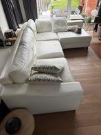 Wit leder zetel., Huis en Inrichting, Ophalen, 250 tot 300 cm, Gebruikt, 100 tot 125 cm