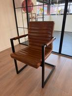 6 stijlvolle cognac eetkamerstoelen te koop ,bijna nieuw!, Huis en Inrichting, Stoelen, Ophalen, Overige kleuren, Metaal