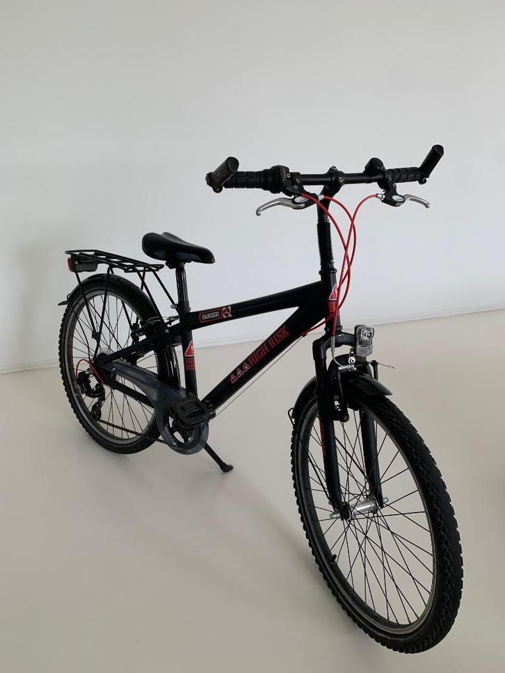 jongensfiets zwart BFK, Fietsen en Brommers, Fietsen | Jongens, Gebruikt, 24 inch, Handrem, Versnellingen, Ophalen