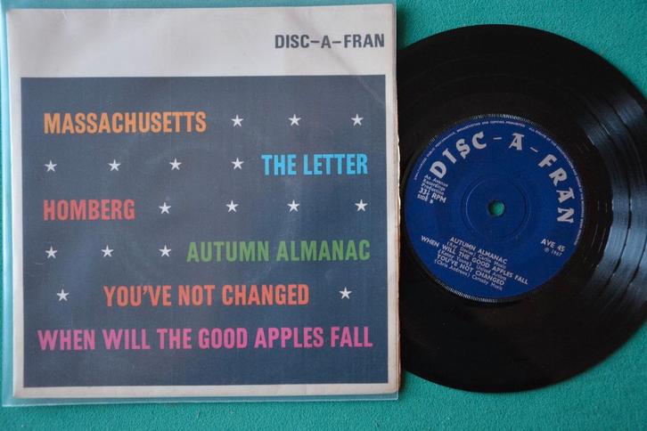 Alan Caddy Orchestra — Massachusetts/.. - vinyle LP (1967), CD & DVD, Vinyles Singles, Utilisé, Maxi single, Pop, 7 pouces, Enlèvement ou Envoi