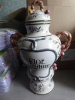 grand pot en faïence décor  pharmacie Flor sulphur, Antiek en Kunst, Ophalen