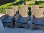 6 Wicker tuinstoelen, Tuin en Terras, Ophalen, Zo goed als nieuw, Wicker