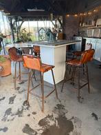 Barkruk Lederen style charlotte perriand, 60 tot 90 cm, Leer, Ophalen of Verzenden, X