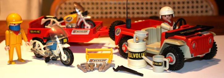 Playmobil 3478 Jeep en motorfietsen (vintage 1984), Kinderen en Baby's, Speelgoed | Playmobil, Gebruikt, Complete set, Ophalen of Verzenden