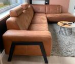 Cognac kleurig hoeksalon leer, Huis en Inrichting, Ophalen, Zo goed als nieuw, Leer, Smokey Lounge