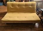 Gele futon slaapbank, Ophalen, Hout, Gebruikt, 100 tot 125 cm