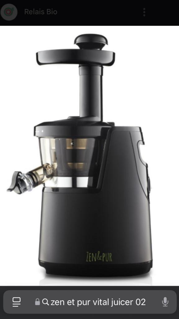 Presse-agrumes Vital 02 Zen & Pur, Electroménager, Extracteurs de jus, Neuf, Presse-agrumes lent, Enlèvement