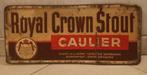 Blik reclamebord Royal Crown Stout Caulier 1938, Verzamelen, Ophalen of Verzenden, Zo goed als nieuw, Reclamebord