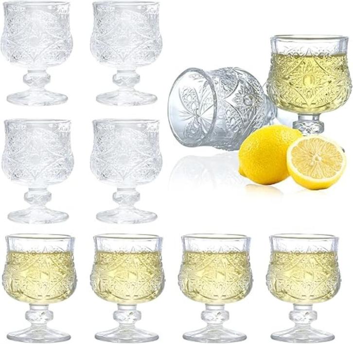 8 stuks 50 ml borrelglazen SNELLE GRATIS LEVERING, Antiek en Kunst, Antiek | Glaswerk en Kristal, Verzenden