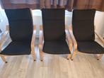 3x zetel (fauteuil) met zwart kussen (per stuk te koop), Ophalen, Zo goed als nieuw, Zwart