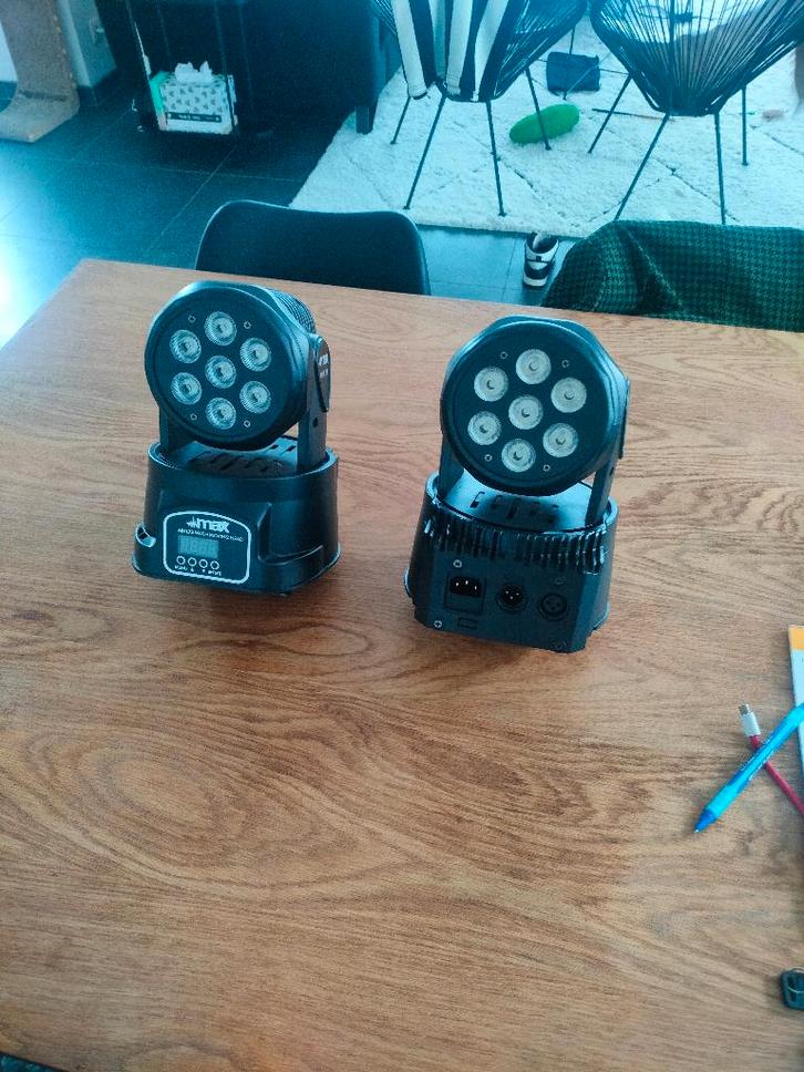 Beamz MHL-73 moving head, Musique & Instruments, Lumières & Lasers, Comme neuf, Lumières, Commande sonore, Couleur, Effet stroboscopique