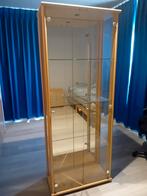 Glazen kast met spiegel aan achterzijde, Huis en Inrichting, Kasten | Vitrinekasten, Ophalen, Zo goed als nieuw