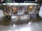 Antieke verzilverde schotelwarmer, Antiek en Kunst, Ophalen of Verzenden