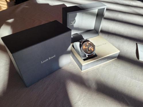 Montre Louis Erard 1931 chrono, Handtassen en Accessoires, Horloges | Heren, Gebruikt, Polshorloge, Overige merken, Staal, Leer