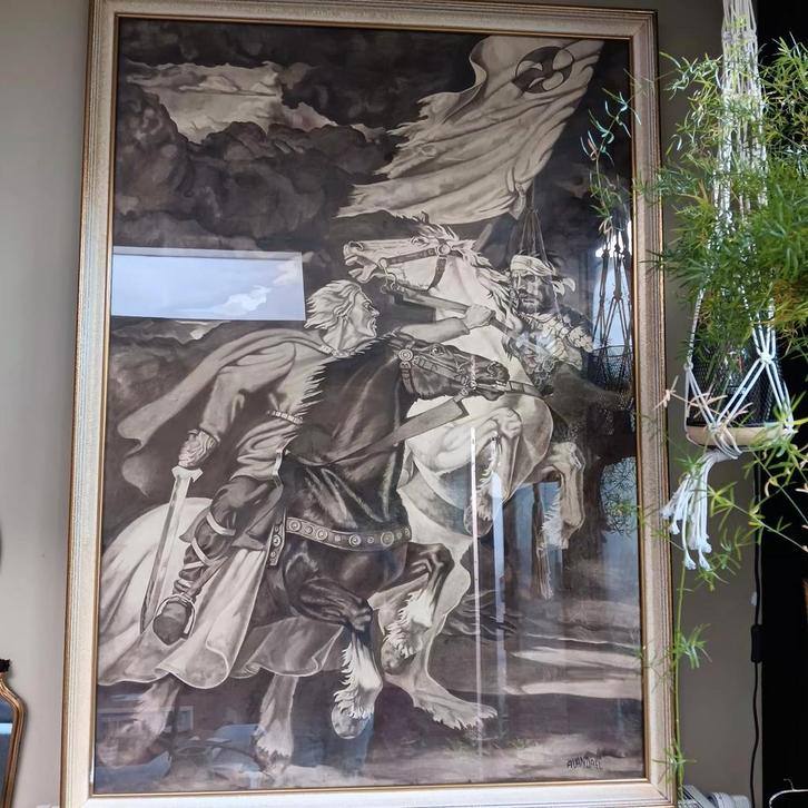 Potlood tekening, Antiek en Kunst, Kunst | Etsen en Gravures, Ophalen of Verzenden
