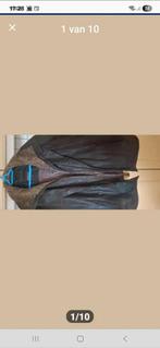 Donker bruine heren jas in echt leder,dain maat 52, Enlèvement