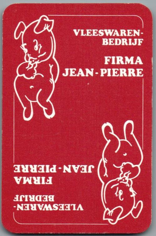 carte à jouer - LK8710 - produits de viande Jean Pierre, Collections, Cartes à jouer, Jokers & Jeux des sept familles, Comme neuf