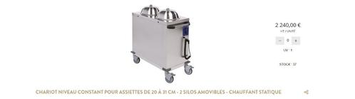 Trolley voor dubbele bordenwarmer: MATFER Bourgeat NEUF, Zakelijke goederen, Horeca | Keukenapparatuur, Transport en Opslag, Ophalen